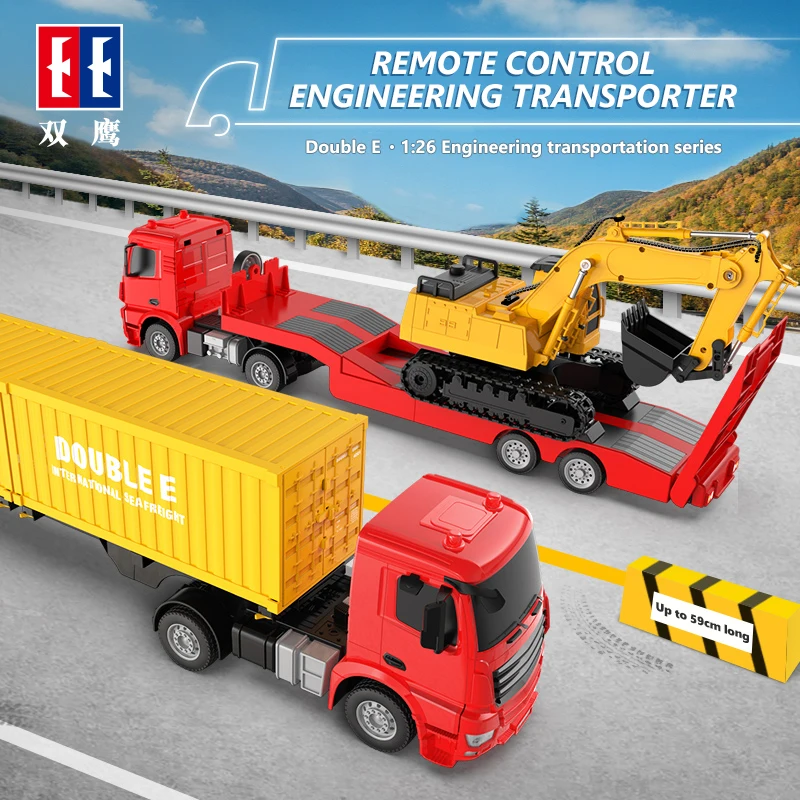 1:26 Double Eagle Large Split Structure Remote Control Multiple Modes Platform Trailer Excavator Engineering Vehicle Truck Toys
1:26 Double Eagle Large Split Structure Remote Control Multiple Modes Platform Trailer Excavator Engineering Vehicle Truck Toys