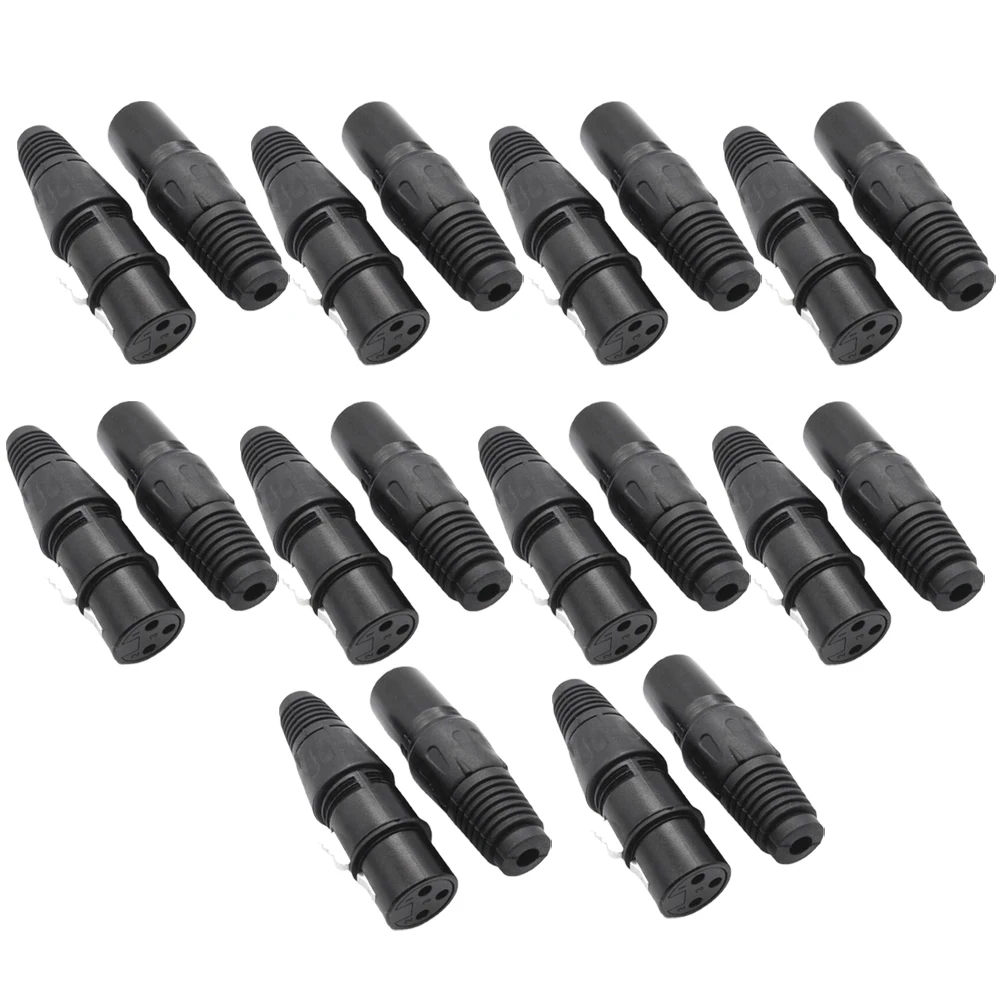 10 Pairs XLR 3 Pin Microphone Audio Cables Plug Connectors Male Female MIC Snake Plug Cable Connectors
10 Pairs XLR 3 Pin Microphone Audio Cables Plug Connectors Male Female MIC Snake Plug Cable Connectors