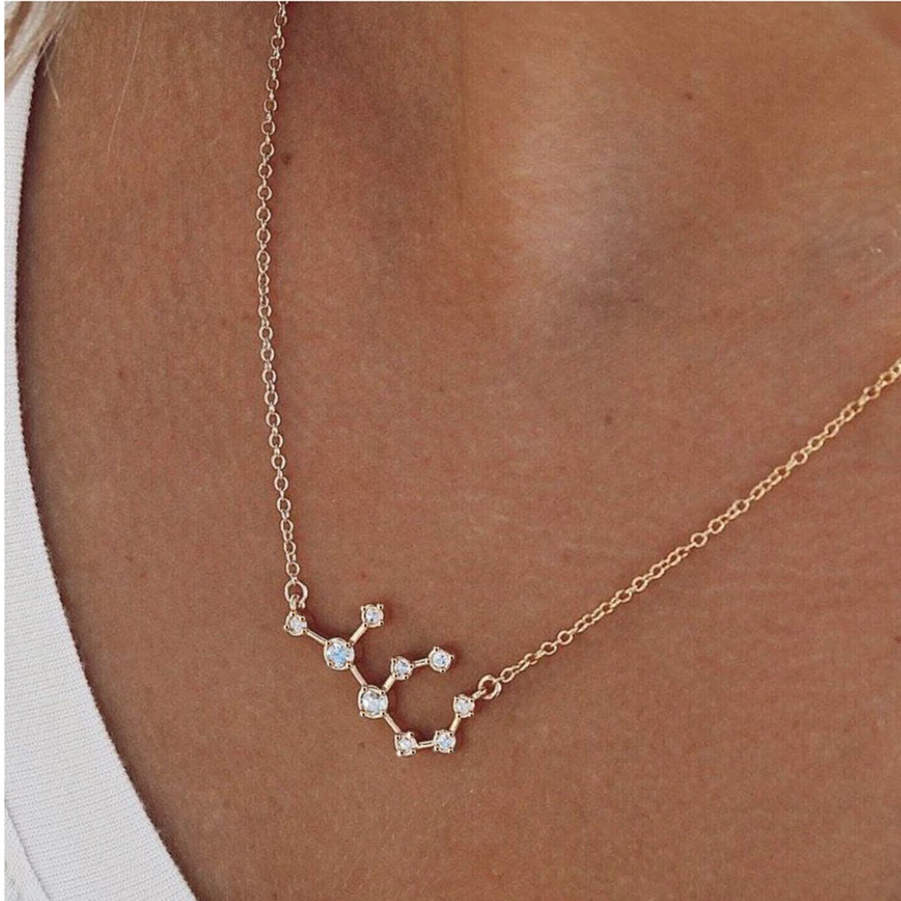 12 Constellation Zodiac Lucky Wish Pendant Necklace for Women Long Chain Necklace Couple Gold color Collar Fashion Jewelry 2021
12 Constellation Zodiac Lucky Wish Pendant Necklace for Women Long Chain Necklace Couple Gold color Collar Fashion Jewelry 2021