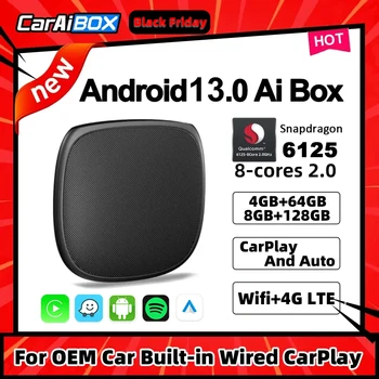 CarAiBOX CarPlay Ai Box Qualcomm 6125 8-Core CPU Android 11.0 Wireless Carplay Android auto For Toyota Volvo VW Kia Benz MG