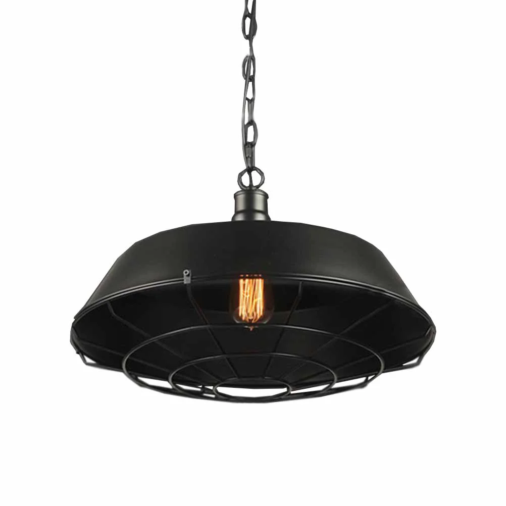 

Потолочная люстра в стиле ретро с крышками для кастрюль, потолочная лампа В индустриальном стиле, лампа для потолка для ресторана (черная без лампочки)