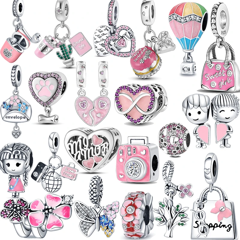 Новый розовый воздушный шар для мальчиков и девочек, сумка для фотоаппарата, женская любовь, оригинальный браслет Pandora, ювелирные изделия 
Новый розовый воздушный шар для мальчиков и девочек, сумка для фотоаппарата, женская любовь, оригинальный браслет Pandora, ювелирные изделия