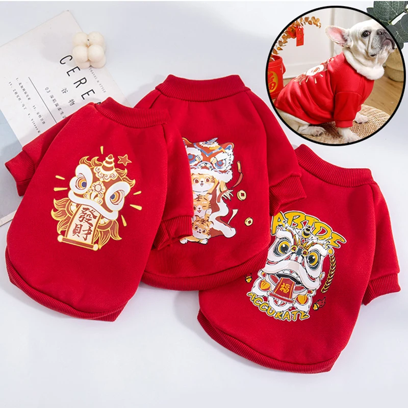 New Year Lovely Dog Pet Sweater Red Costume Warm Hoodie Coat For Puppy Winter Breathable Small Dog Jacket Coat Pet Clothes
New Year Lovely Dog Pet Sweater Red Costume Warm Hoodie Coat For Puppy Winter Breathable Small Dog Jacket Coat Pet Clothes
