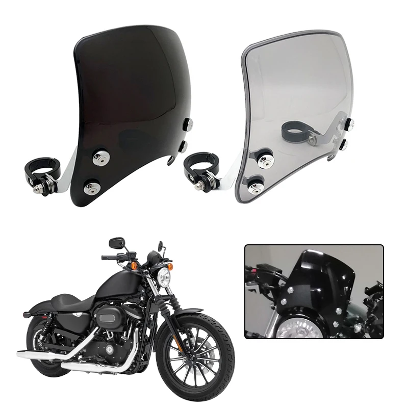 Подходит для моделей Sportster XL 883 1200 XL1200NS XL883 2004-2019 лобовое стекло мотоцикла