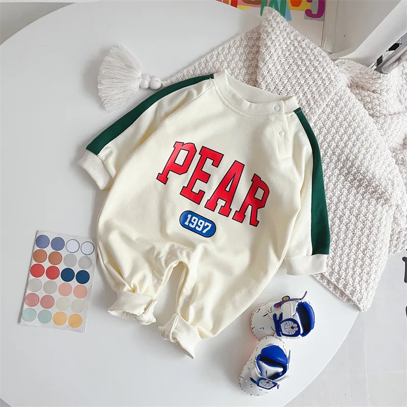 Baby Boys and Girls Jumpsuit Long Sleeve Pullover 3-6-9-12 Months Old Loose Sweater Pants Romper Sports Casual Korean Bodysuit
Baby Boys and Girls Jumpsuit Long Sleeve Pullover 3-6-9-12 Months Old Loose Sweater Pants Romper Sports Casual Korean Bodysuit