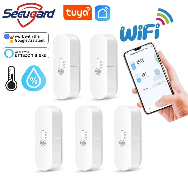 Wi-Fi датчик температуры и влажности Tuya, комнатный гигрометр, термометр, детектор, управление через приложение, Alexa Google
Wi-Fi датчик температуры и влажности Tuya, комнатный гигрометр, термометр, детектор, управление через приложение, Alexa Google