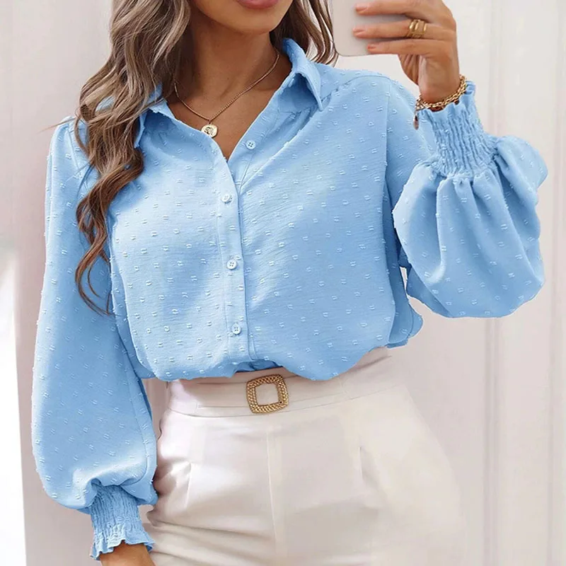 2023 Fashion Buttons Chiffon Shirt Women Casual Vintage Lantren Sleeve Blouse Elegant Solid Polka Dot Blouses Tops Clothes 24885
2023 Fashion Buttons Chiffon Shirt Women Casual Vintage Lantren Sleeve Blouse Elegant Solid Polka Dot Blouses Tops Clothes 24885