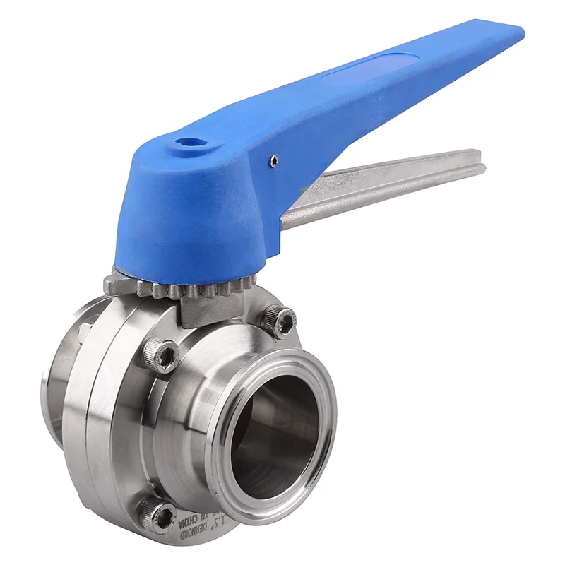Butterfly Valve with Blue Trigger Handle Stainless Steel 304 -Clamp (1.5 Inch Clamp Butterfly Valve)
Butterfly Valve with Blue Trigger Handle Stainless Steel 304 -Clamp (1.5 Inch Clamp Butterfly Valve)