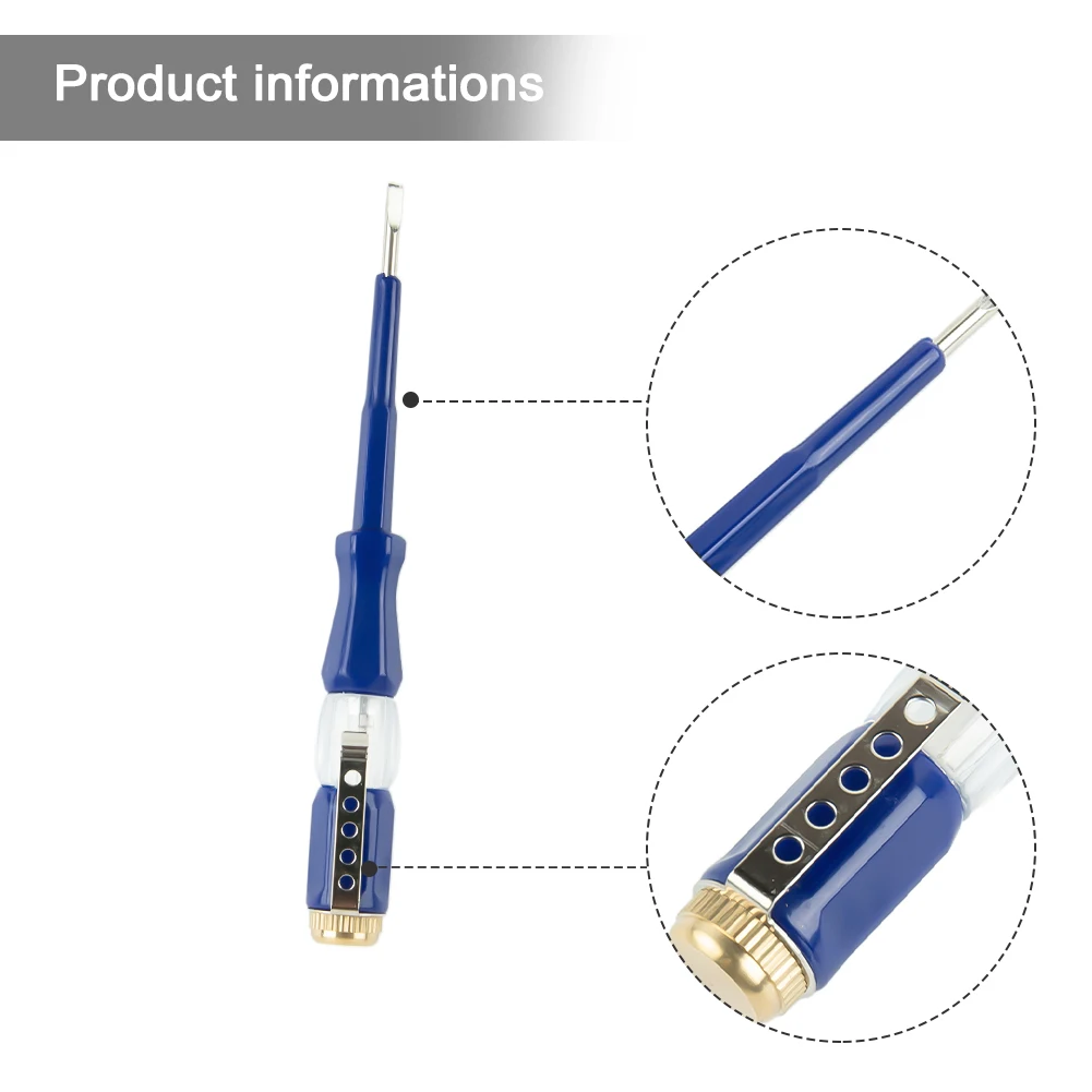 1pc Test Pen Portable Flat Screwdriver Multifunctional Household Test Pen Electric Hand Tools LED Voltage Tester 121mm 100-500V
1pc Test Pen Portable Flat Screwdriver Multifunctional Household Test Pen Electric Hand Tools LED Voltage Tester 121mm 100-500V