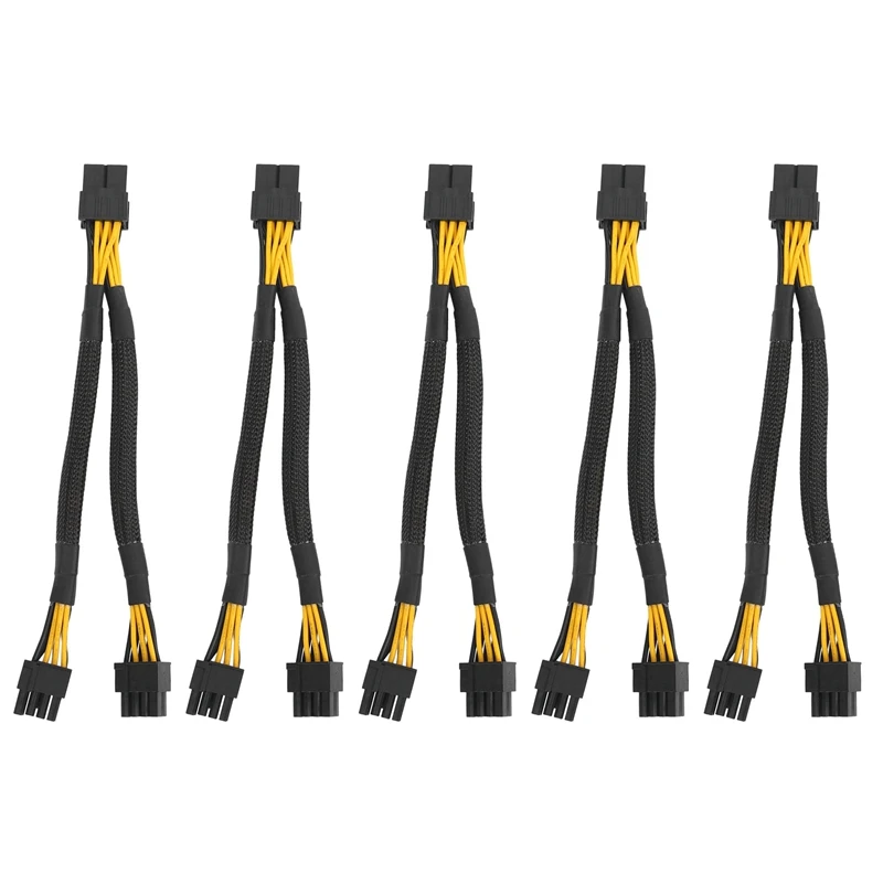 5PCS GPU Pcie 8 Pin Female To Dual 2X 8 Pin(6+2)Male PCI Express Power Adapter Braided Y-Splitter Extension Cable,20Cm
5PCS GPU Pcie 8 Pin Female To Dual 2X 8 Pin(6+2)Male PCI Express Power Adapter Braided Y-Splitter Extension Cable,20Cm