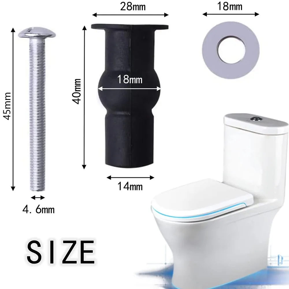 Rubber Bung Screw Hinges For Broken Old Toilet Seat Non-rust Washer Nuts Fixings Parts Practical WC Blind Hole
Rubber Bung Screw Hinges For Broken Old Toilet Seat Non-rust Washer Nuts Fixings Parts Practical WC Blind Hole