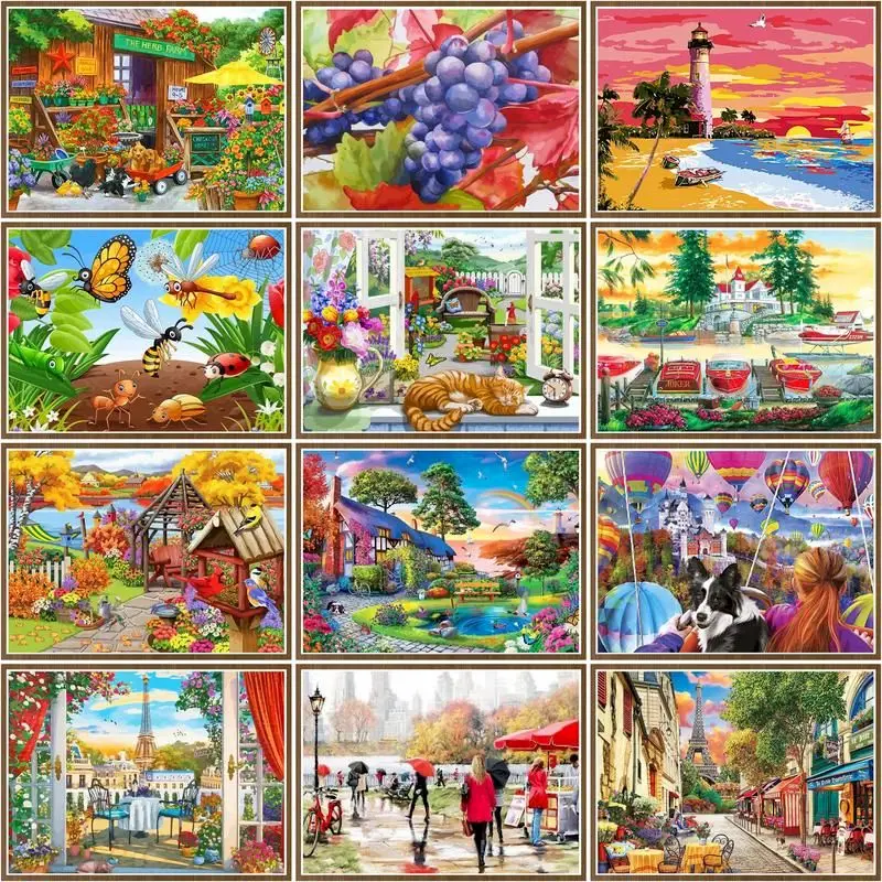DIY Oil Painting By Numbers Landscape Pictures Ideas Gift Handpainted Art Wall Bedroom Living Room Home Decor Kids Room Decors
DIY Oil Painting By Numbers Landscape Pictures Ideas Gift Handpainted Art Wall Bedroom Living Room Home Decor Kids Room Decors