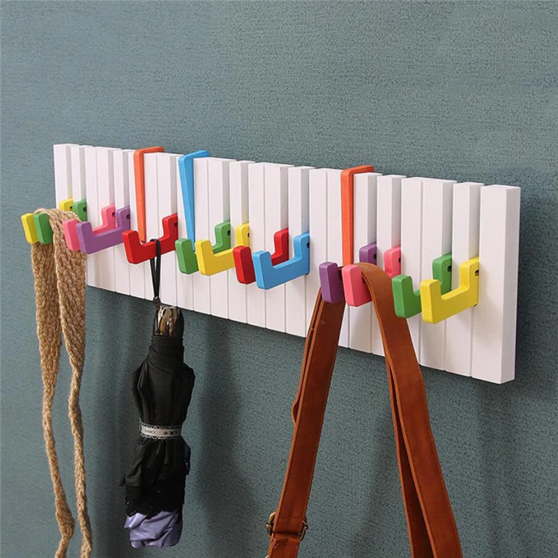 Coat Rack Hook Wooden Piano Style Color Wall Hanging Decoration Rack Magnetic Hanger Key Ring Storage Hook
Coat Rack Hook Wooden Piano Style Color Wall Hanging Decoration Rack Magnetic Hanger Key Ring Storage Hook