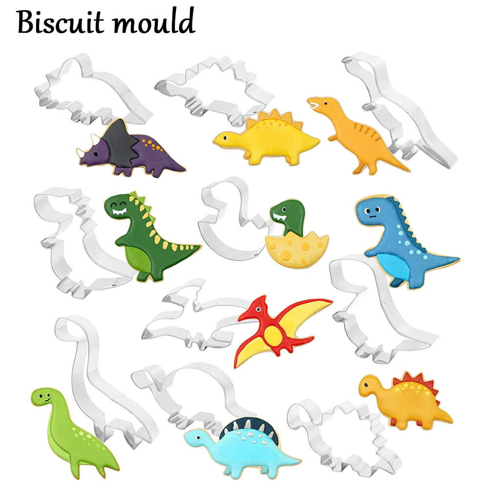 10Pcs Cookie Cutter Set Stainless Steel Dinosaur Biscuit Creative Molds Stampers Kitchen DIY Baking Tools For Party Supplies
10Pcs Cookie Cutter Set Stainless Steel Dinosaur Biscuit Creative Molds Stampers Kitchen DIY Baking Tools For Party Supplies