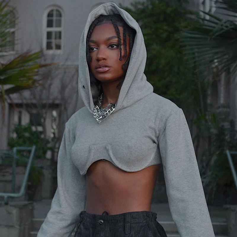 Harajuku Casual Fashion Streetwear Women's Solid Tops Summer 2021 Hooded Long Sleeve Crop Tops Female Sexy Hoodies Sweatshirt
Harajuku Casual Fashion Streetwear Women's Solid Tops Summer 2021 Hooded Long Sleeve Crop Tops Female Sexy Hoodies Sweatshirt