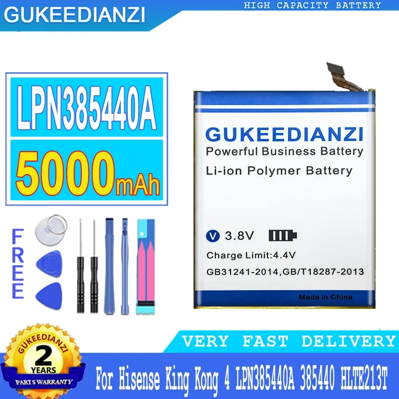 5000mAh High Capacity Battery For Hisense King Kong 4 Kong4 LPN385440A 385440 HLTE213T Mobile Phone Batteries High Quality
5000mAh High Capacity Battery For Hisense King Kong 4 Kong4 LPN385440A 385440 HLTE213T Mobile Phone Batteries High Quality