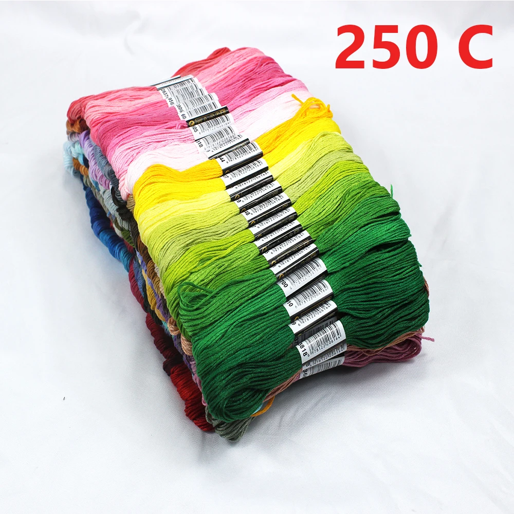 250 шт., хлопковые нитки для вышивки крестиком
250 шт., хлопковые нитки для вышивки крестиком