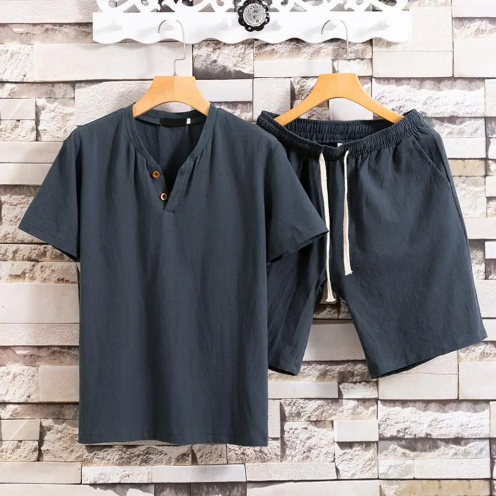 Men Summer Outfit Deep Crotch Solid Color Buttons Plus Size Casual Summer Top Shorts Set Summer Top Shorts Set Keep Cooling
Men Summer Outfit Deep Crotch Solid Color Buttons Plus Size Casual Summer Top Shorts Set Summer Top Shorts Set Keep Cooling