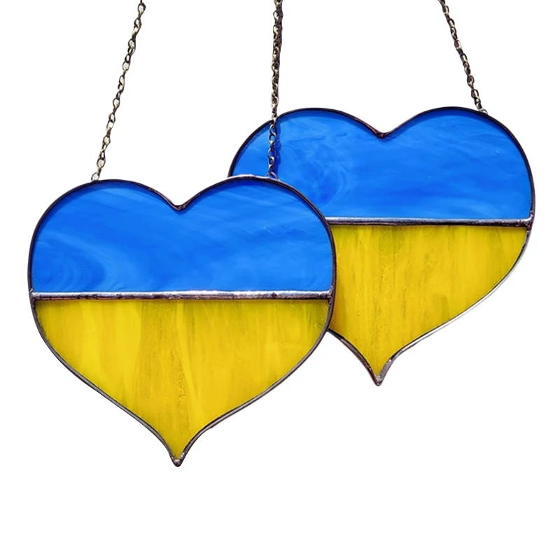 Home Daily Decorative Ornament, Color Contrast Heart Shape Hanging Pendant, Blue Yellow
Home Daily Decorative Ornament, Color Contrast Heart Shape Hanging Pendant, Blue Yellow