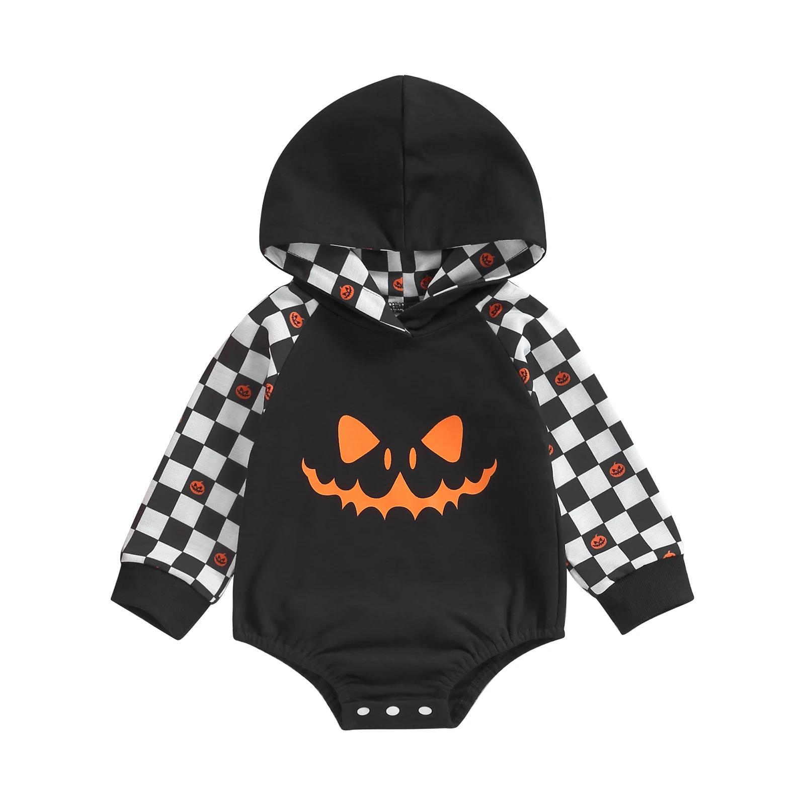 2022-06-27 Lioraitiin 0-18M Baby Boy Girl Halloween Bodysuit Cute Pumpkin Print Patchwork Plaid Long Sleeve Hooded Jumpsuit
2022-06-27 Lioraitiin 0-18M Baby Boy Girl Halloween Bodysuit Cute Pumpkin Print Patchwork Plaid Long Sleeve Hooded Jumpsuit