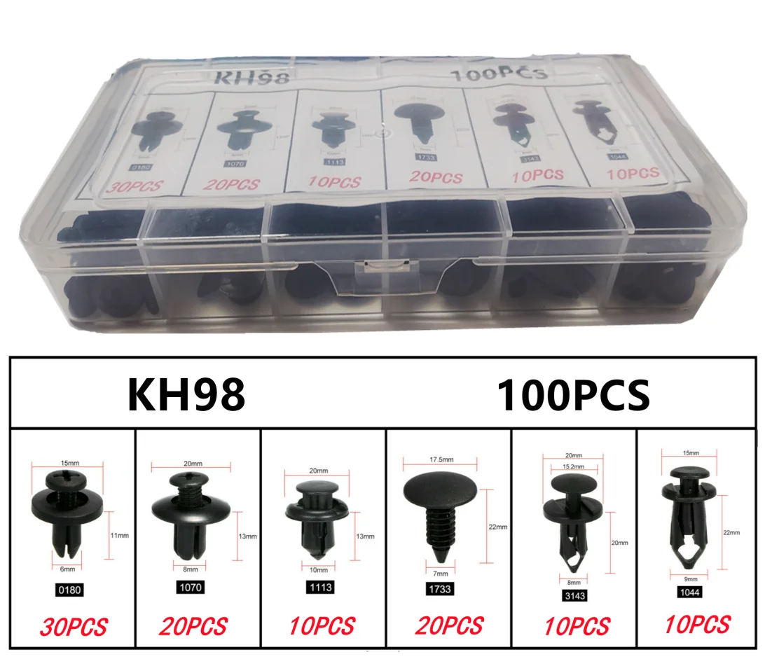 

100Pcs car Fastener Clips Retainer Rivet for BMW E90 F30 F10 Audi A3 A6 C5 C6 Opel Insignia Alfa Romeo Accessories