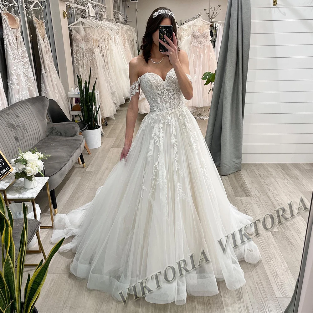 VIKTORIA Modern A-line Wedding Dresses For Bride Off Shoulder Sweetheart 2024 Robe De Mariée Women Personalized Customization
VIKTORIA Modern A-line Wedding Dresses For Bride Off Shoulder Sweetheart 2024 Robe De Mariée Women Personalized Customization