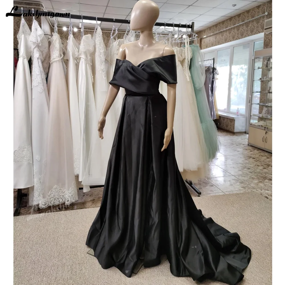 Classic Long Off Shoulder Satin Wedding Dresses With Pockets A-Line Pleated Side Slit Prom Dress Gorgeous for Women
Classic Long Off Shoulder Satin Wedding Dresses With Pockets A-Line Pleated Side Slit Prom Dress Gorgeous for Women