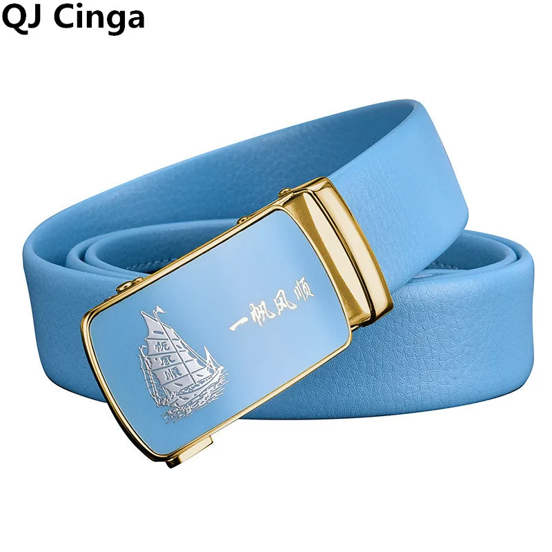 Sky Blue Cinturon Automatic Buckle Belt for Both Men and Women Gold Silver Belts Fashion Hot Seller Cinturon Man Waistband
Sky Blue Cinturon Automatic Buckle Belt for Both Men and Women Gold Silver Belts Fashion Hot Seller Cinturon Man Waistband