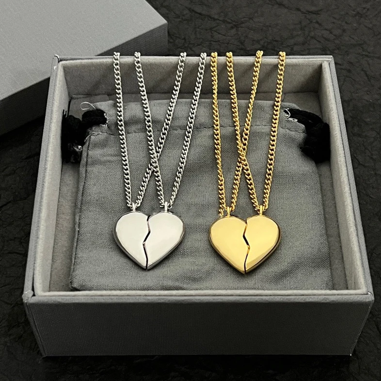 Europe America Gold Silver Crystal Heart Necklace Men Women Fashion Luxury Designer Accessories Trend
Europe America Gold Silver Crystal Heart Necklace Men Women Fashion Luxury Designer Accessories Trend