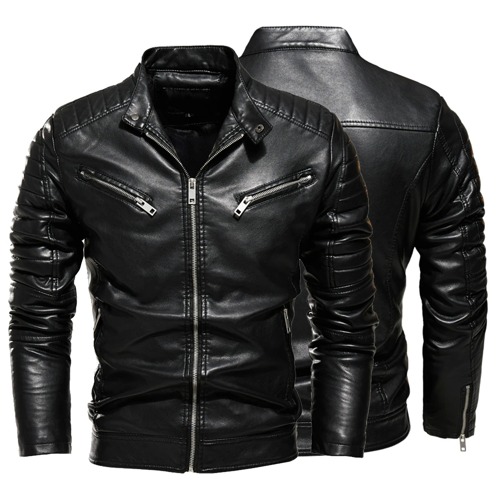 2022 Winter Black Leather Jacket Men Fur Lined Warm Motorcycle Jacket Slim Street Fashion BLack Biker Coat Pleated Design Zipper
2022 Winter Black Leather Jacket Men Fur Lined Warm Motorcycle Jacket Slim Street Fashion BLack Biker Coat Pleated Design Zipper