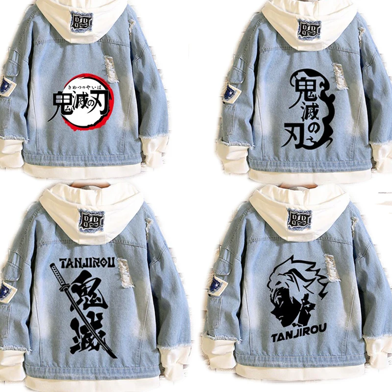 2022Anime Denim Jackets Demon Slayer Casual Men Women Patchwork Kamado Tanjirou Denim Sweatshirt Autumn Hooded Outwear Coat 15
2022Anime Denim Jackets Demon Slayer Casual Men Women Patchwork Kamado Tanjirou Denim Sweatshirt Autumn Hooded Outwear Coat 15