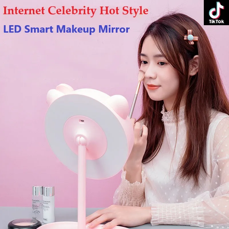 LED high-definition makeup mirror desktop with lamp home gift student dormitory bedroom desktop smart fill light beauty mirror
LED high-definition makeup mirror desktop with lamp home gift student dormitory bedroom desktop smart fill light beauty mirror