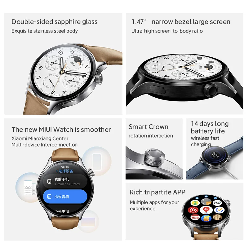 Xiaomi Watch S1 Pro Smart Watch 1.47'' AMOLED Screen Blood Oxygen Monitor Heart Rate Measure Smartwatch 14 Days Battery Life GPS
Xiaomi Watch S1 Pro Smart Watch 1.47'' AMOLED Screen Blood Oxygen Monitor Heart Rate Measure Smartwatch 14 Days Battery Life GPS