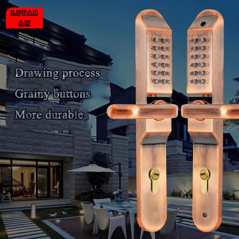 Double-sided Villa Zinc Alloy Particle Password Key Mechanical Door Lock Room Anti-theft Door Iron Door Copper Door Applicable 
Double-sided Villa Zinc Alloy Particle Password Key Mechanical Door Lock Room Anti-theft Door Iron Door Copper Door Applicable