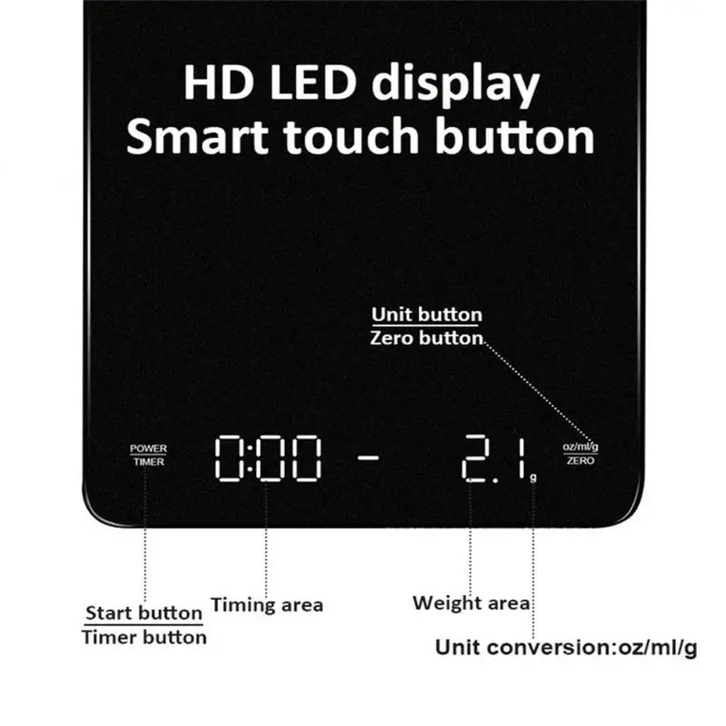 Kitchen Accessories Weighing Scale Timing Basic Electronic Scales Espresso Usb Kitchen Food Scale For Home Drip Coffee Scale
Kitchen Accessories Weighing Scale Timing Basic Electronic Scales Espresso Usb Kitchen Food Scale For Home Drip Coffee Scale