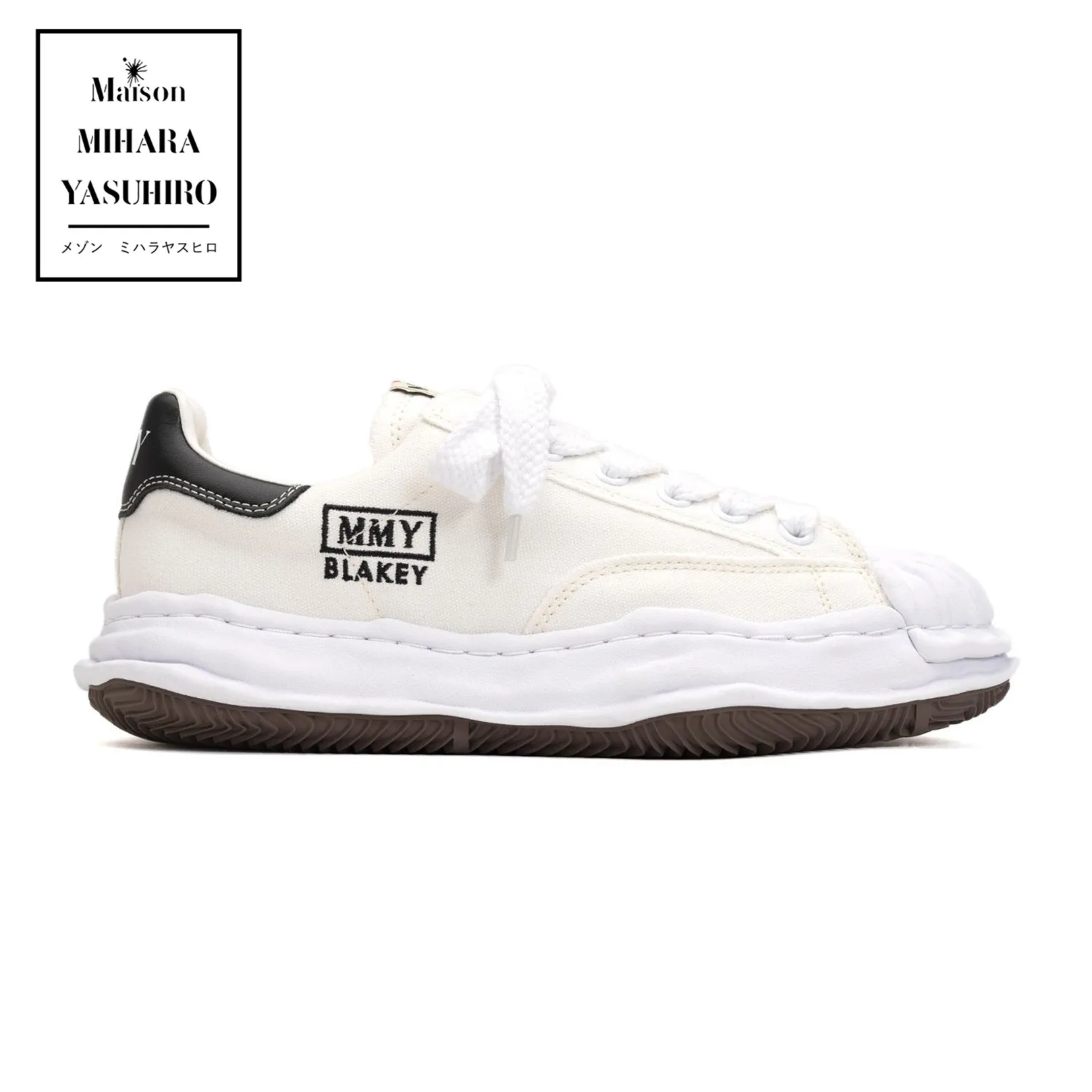 

MMY Maison MIHARA YASUHIRO Wayne BLAKEY VL OG Sole Leather Low-top Sneaker White Men's Women's canvas shoe