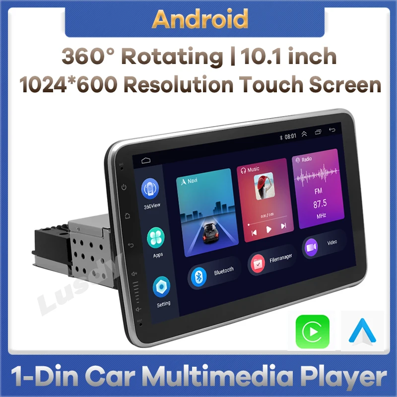 360° Rotatable 10.1" Android Car Multimedia Video Player 1DIN Auto Radio CarPlay GPS for Nissan Hyundai Kia Toyota Honda VW Ford
360° Rotatable 10.1" Android Car Multimedia Video Player 1DIN Auto Radio CarPlay GPS for Nissan Hyundai Kia Toyota Honda VW Ford