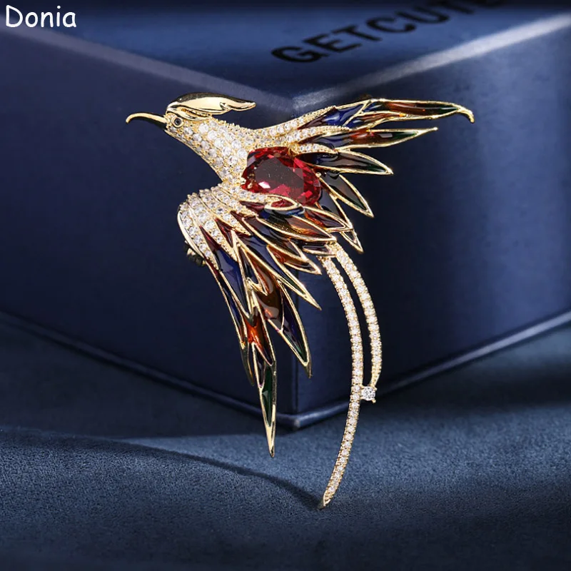 Donia Jewelry Fashion Titanium Steel Micro-Inlaid AAA Color Zircon Phoenix Brooch Luxury Retro Pin
Donia Jewelry Fashion Titanium Steel Micro-Inlaid AAA Color Zircon Phoenix Brooch Luxury Retro Pin