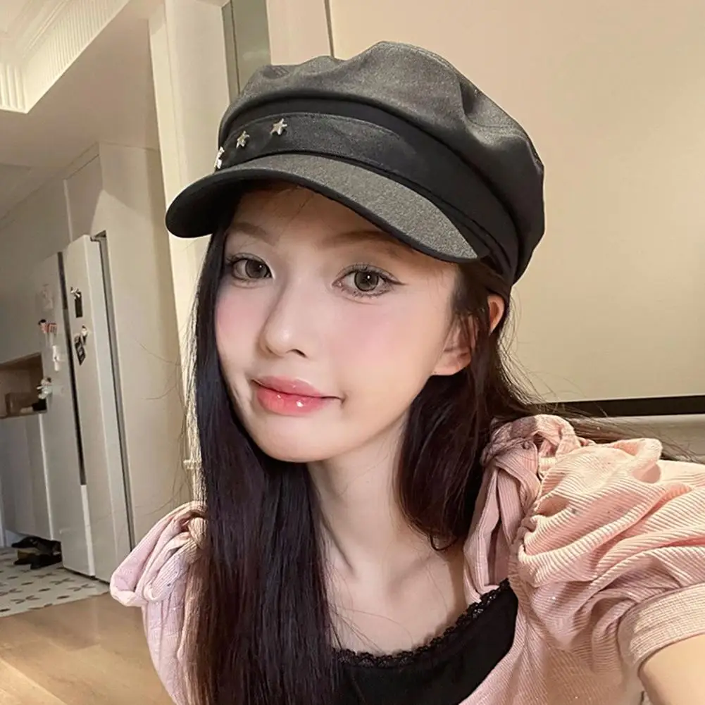 Women Extended Brim Beret Hat Stylish Women's Extended Brim Beret Hat Adjustable Newsboy Streetwear with Star Decor Outdoor
Women Extended Brim Beret Hat Stylish Women's Extended Brim Beret Hat Adjustable Newsboy Streetwear with Star Decor Outdoor