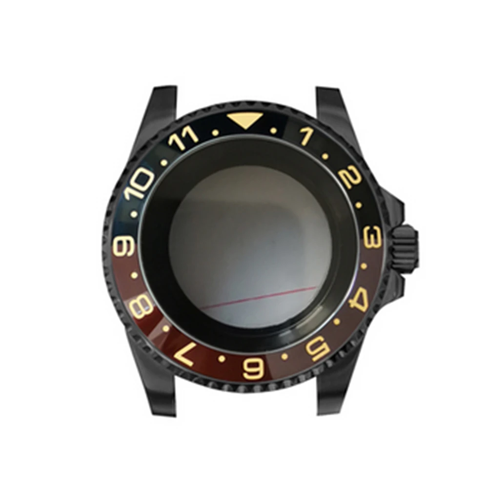40MM Watch Case PVD Electroplating Black Stainless Steel Sapphire Glass Flat Mirror Watch Cover for NH35/NH36 Movement
40MM Watch Case PVD Electroplating Black Stainless Steel Sapphire Glass Flat Mirror Watch Cover for NH35/NH36 Movement