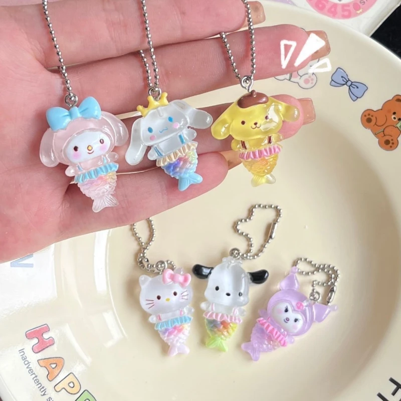 Kawaii Sanrio Anime Pochacco Cinnamoroll Kuromi Cute Cartoon Mermaid Keychain Sweet Lovely Backpack Pendant Girly Heart
Kawaii Sanrio Anime Pochacco Cinnamoroll Kuromi Cute Cartoon Mermaid Keychain Sweet Lovely Backpack Pendant Girly Heart