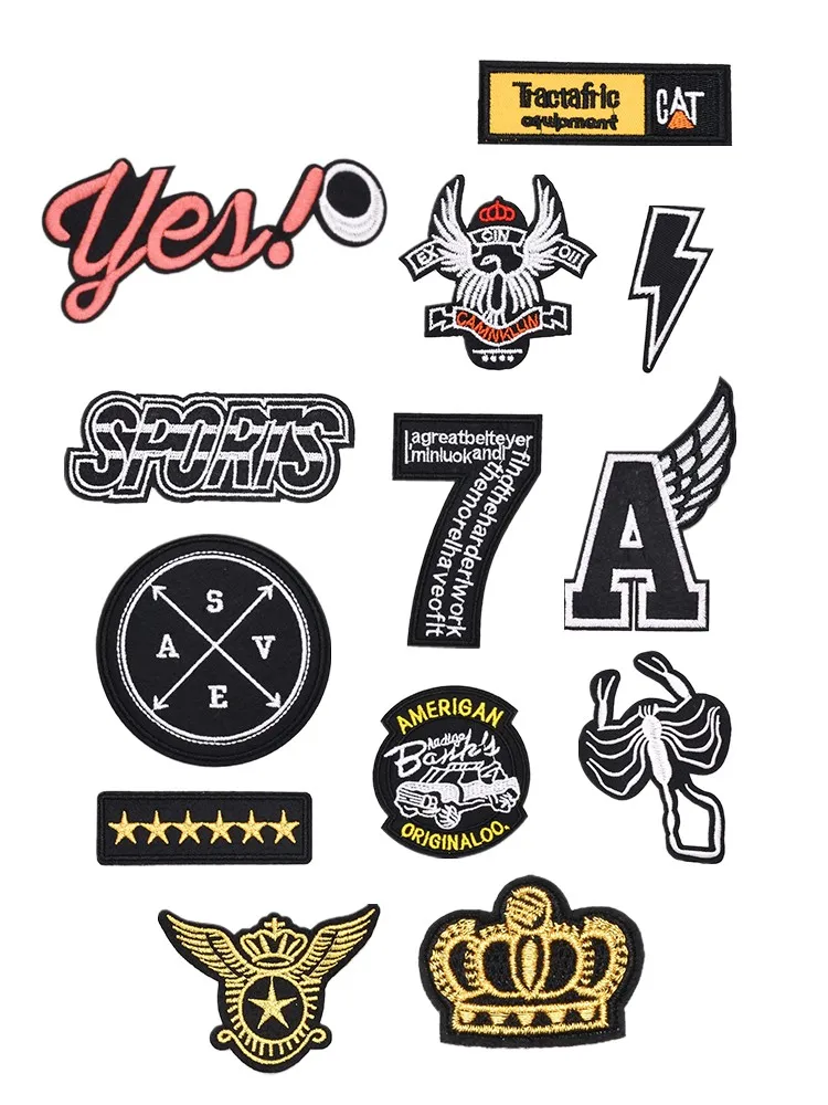 Alphanumeric Embroidered Patch Academy Crest on Backpack Jacket Iron-on Transfers for Clothing Decorative Patch
Alphanumeric Embroidered Patch Academy Crest on Backpack Jacket Iron-on Transfers for Clothing Decorative Patch