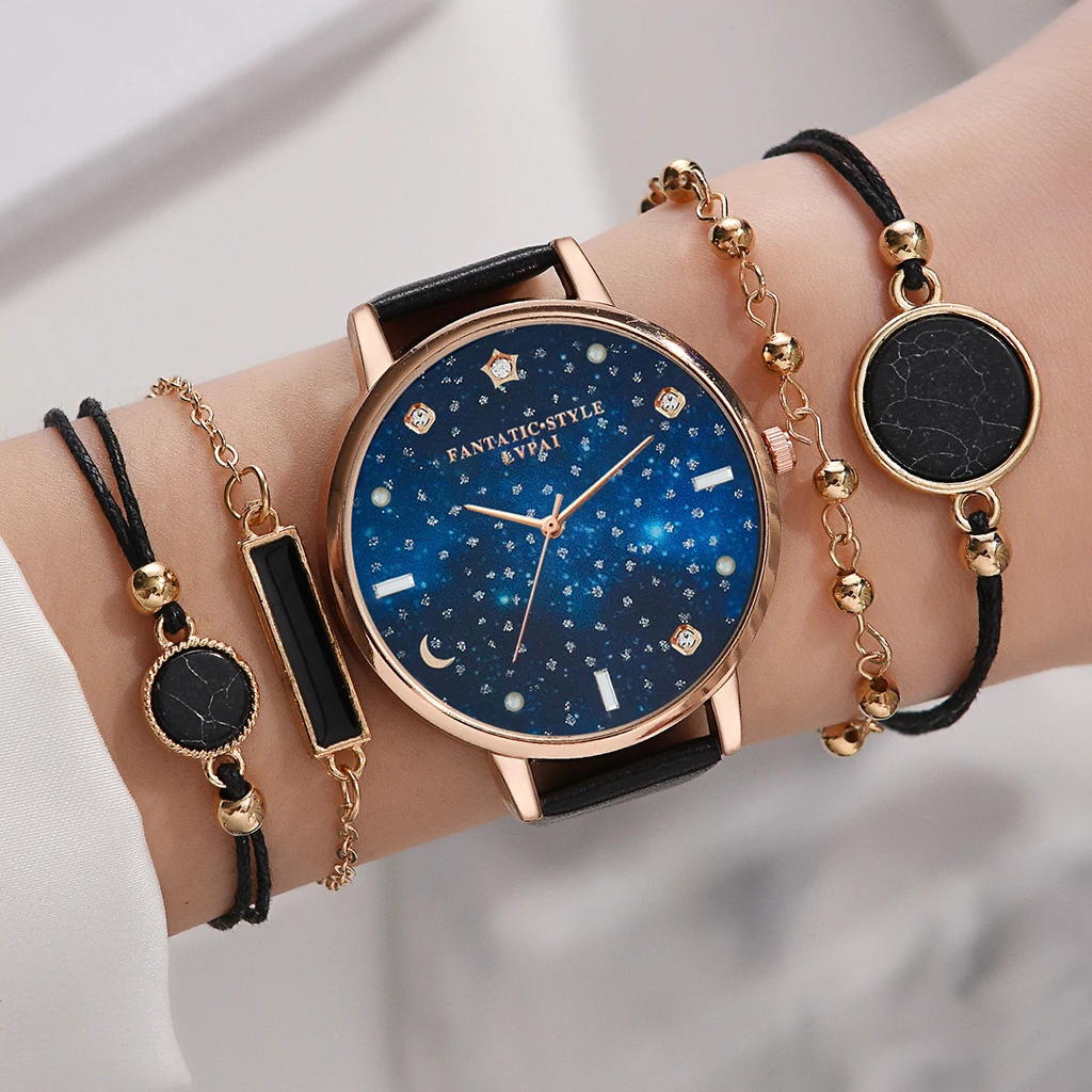 Lvpai Brand 5PCS Watch Set Fashion Women Luxury Leather Band Analog Quartz WristWatch Ladies Watch Women Reloj Mujer Black Clock
Lvpai Brand 5PCS Watch Set Fashion Women Luxury Leather Band Analog Quartz WristWatch Ladies Watch Women Reloj Mujer Black Clock