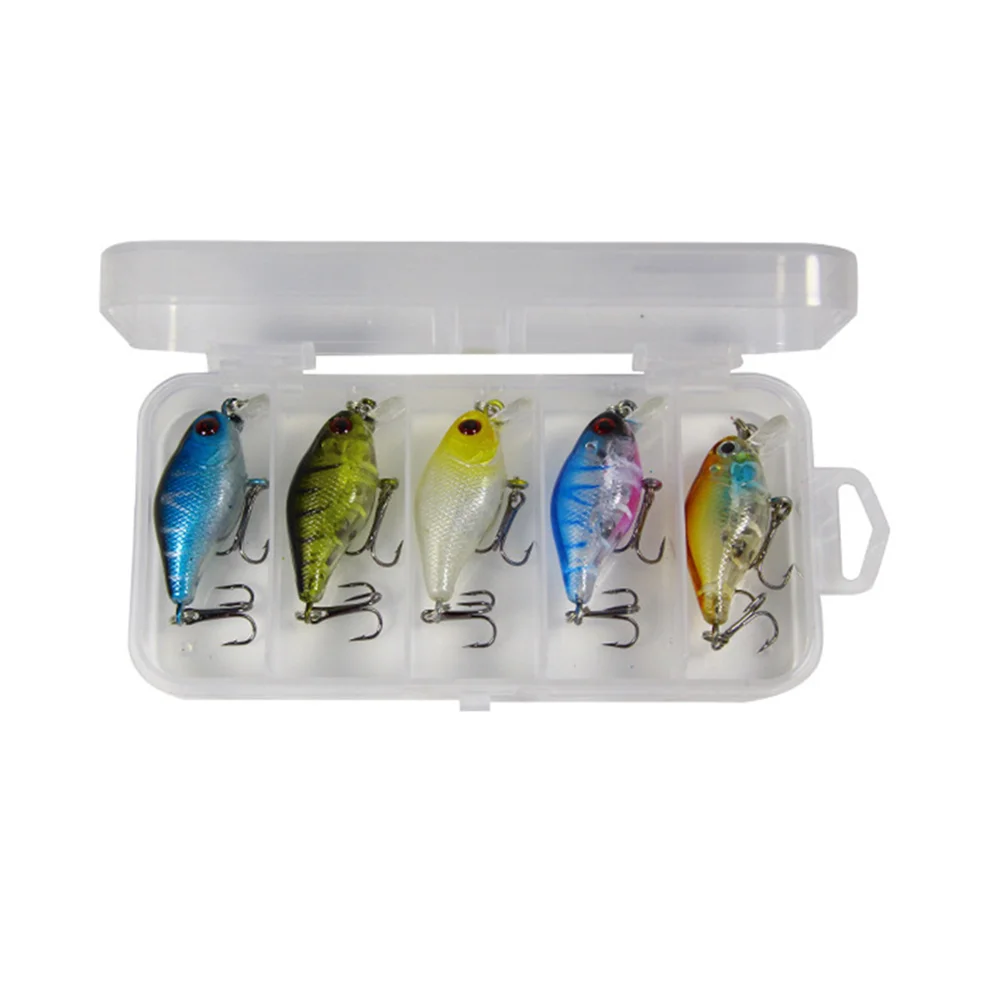 5 Pcs 4.5cm/16g Fish Bait VIB Minnow Lure Bait Colorful Hard Fake Bait Fishing Lures for Bass Trout Walleye (with Box)
5 Pcs 4.5cm/16g Fish Bait VIB Minnow Lure Bait Colorful Hard Fake Bait Fishing Lures for Bass Trout Walleye (with Box)