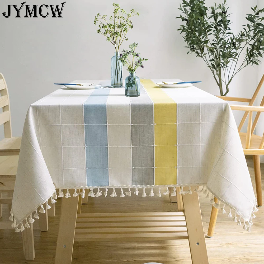 Linen tablecloths, embroidered burlap with fringe, crease-resistant dining room tablecloths for rectangular dining tables
Linen tablecloths, embroidered burlap with fringe, crease-resistant dining room tablecloths for rectangular dining tables
