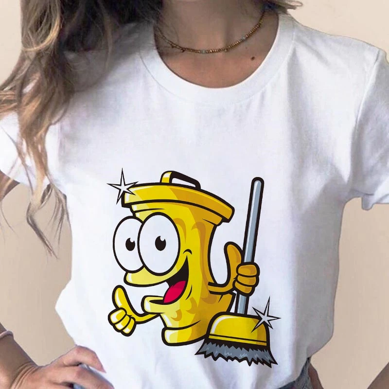 Spring Summer Fashion T-shirt Cute garbage bag Print Lady T-shirts Top T Shirt Ladies Womens Graphic Female Tee Tops
Spring Summer Fashion T-shirt Cute garbage bag Print Lady T-shirts Top T Shirt Ladies Womens Graphic Female Tee Tops