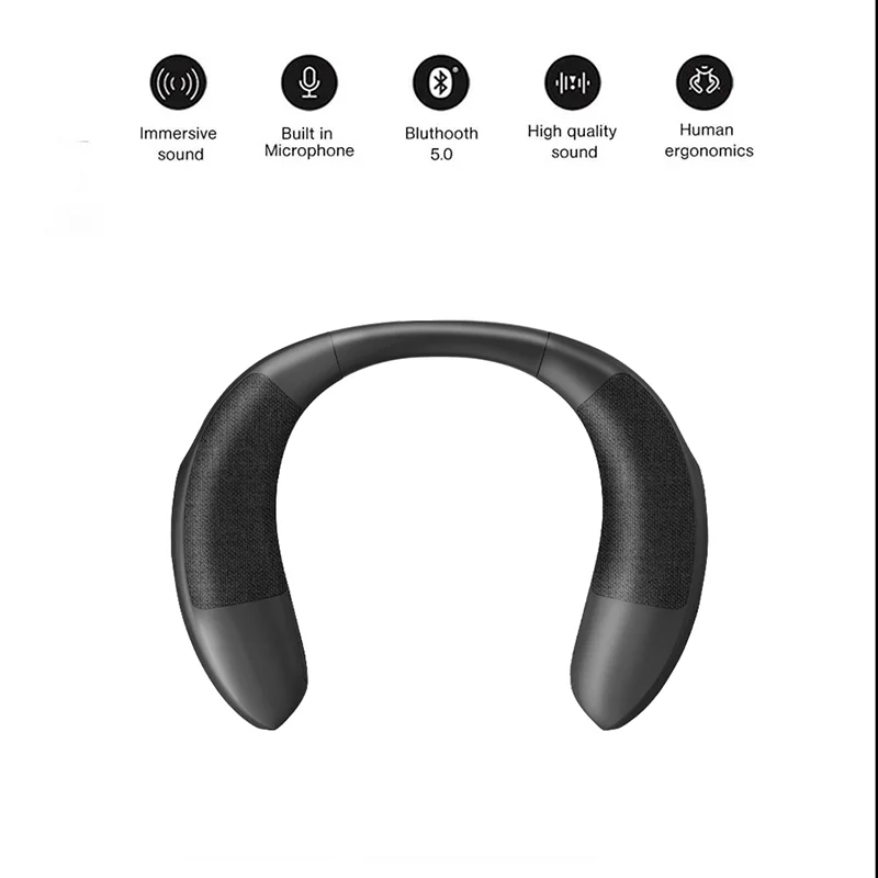 Neckband Speaker Wireless Bluetooth 5.0 Neck Speaker Portable Wearable Surround Altavoz with microphone Bass HIFI
Neckband Speaker Wireless Bluetooth 5.0 Neck Speaker Portable Wearable Surround Altavoz with microphone Bass HIFI
