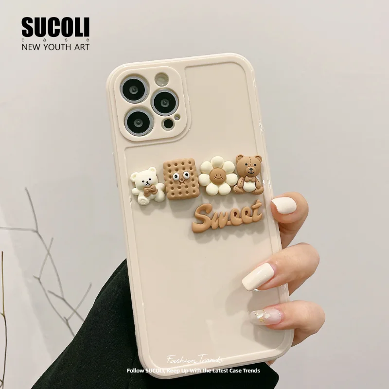 Sweet little Bear & Cute Cookies For iPhone 13 12 Mini 11 Pro Max XS 3D Silicone Soft Cases For iPhone X 7 8 Plus SE Women Girls
Sweet little Bear & Cute Cookies For iPhone 13 12 Mini 11 Pro Max XS 3D Silicone Soft Cases For iPhone X 7 8 Plus SE Women Girls