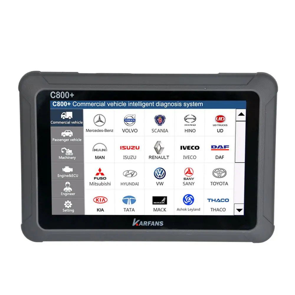 CAR FANS C800+ Auto & Gasoline Vehicle Diagnostic Tool for Commercial Vehicle, Passenger Car, Machinery
CAR FANS C800+ Auto & Gasoline Vehicle Diagnostic Tool for Commercial Vehicle, Passenger Car, Machinery