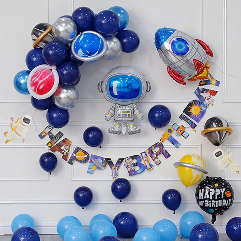 50/69pcs Space Themed Balloon Set for Children's Happy Birthday Party Scene Decoration Background Wall Astronaut Rocket Balloons
50/69pcs Space Themed Balloon Set for Children's Happy Birthday Party Scene Decoration Background Wall Astronaut Rocket Balloons